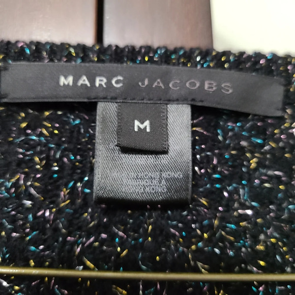 Marc Jacobs Women's Vintage Cropped Cardigan 3/4 Sleeve Wool Blend Size Medium - Picture 3 of 9